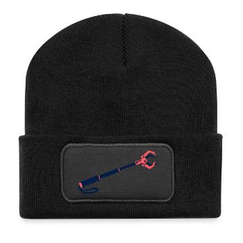 Disc Golf Retriever Scheibenangler Discgolf - Recycelte Patch Beanie - Schwarz - Vorne