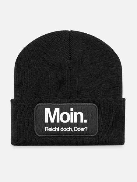 Moin - Recycelte Patch Beanie - Schwarz