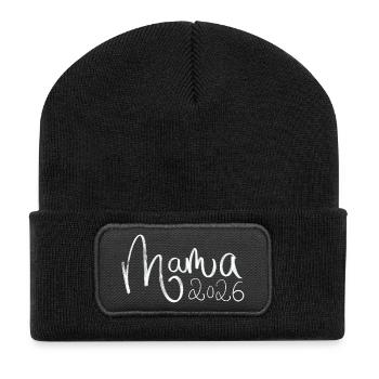 Mama 2026 - Recycelte Patch Beanie - Schwarz - Vorne