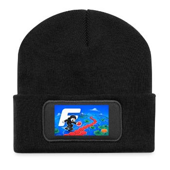 Floateers 2 - Recycelte Patch Beanie - Schwarz - Vorne