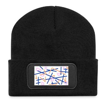 das verworrrene Leben  - Recycelte Patch Beanie - Schwarz - Vorne