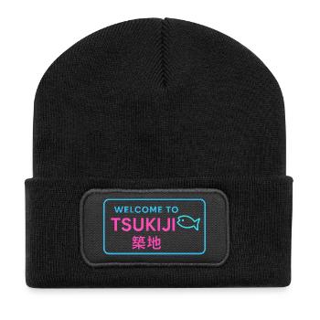 Welcome to Tsukiji - Beanie recyclé à patch - noir - Devant