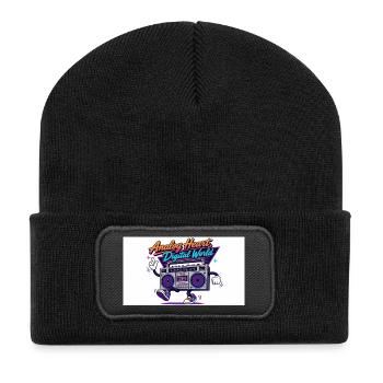 Cœur analogique, monde numérique - Beanie recyclé à patch - noir - Devant