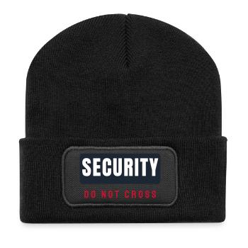 Security Lettering Bar - Security Service - Recycled Patch Beanie - black - Front