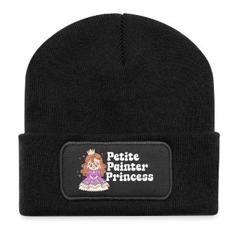 Cadeau de dessin de peintre drôle Petite Princesse - Beanie recyclé à patch - noir - Devant