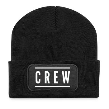 crew_linie- - Beanie recyclé à patch - noir - Devant