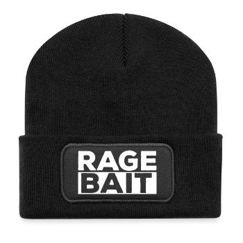 Ragebait – Ich wollte nur provozieren - Recycelte Patch Beanie - Schwarz - Vorne