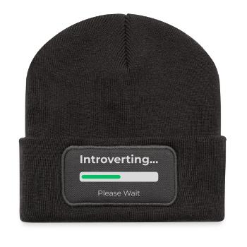 Introvert Loading - Recycled Patch Beanie - dark grey - Front