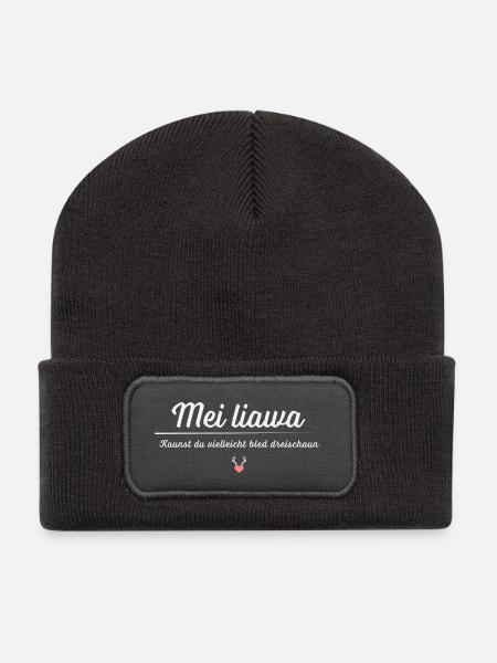 Mei liawa - Recycelte Patch Beanie - Dunkelgrau