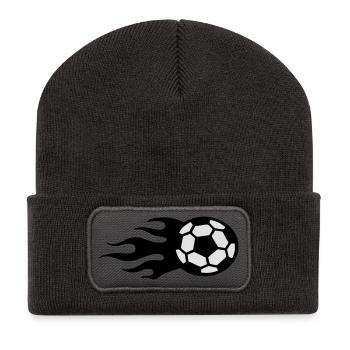 ballon football - Beanie recyclé à patch - charbon - Devant