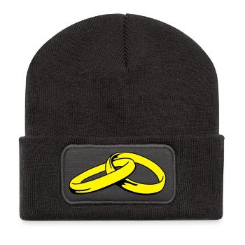 eheringe_02 - Recycelte Patch Beanie - Dunkelgrau - Vorne