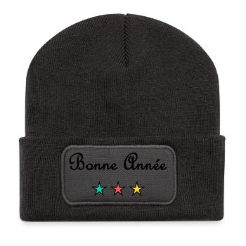 HAPPY NEW YEAR. NEW YEAR'S EVE. NEW YEAR - Recycled Patch Beanie - dark grey - Front