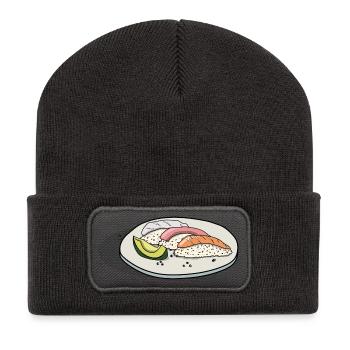 Sushi - Recycelte Patch Beanie - Dunkelgrau - Vorne