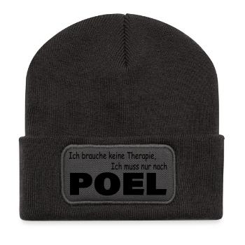 Therapy POEL - Recycled Patch Beanie - dark grey - Front