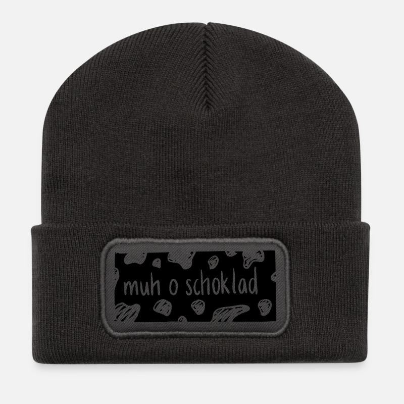 Muh o Schoklad - Beanie recyclé à patch - charbon