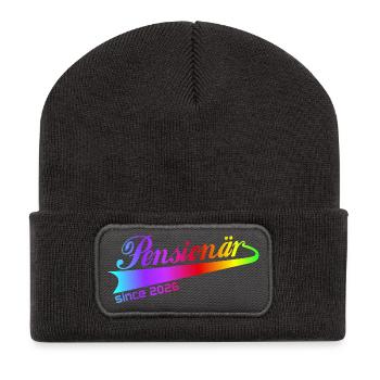 Pensionär 2026 Renten Hoodie, Tasse, Shirt - Recycelte Patch Beanie - Dunkelgrau - Vorne