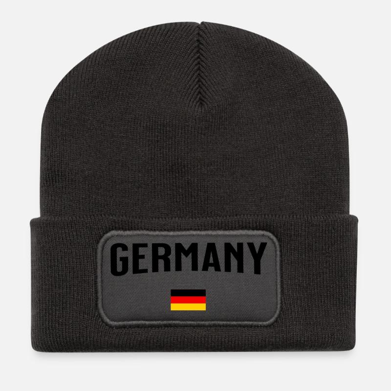 Germany - Recycelte Patch Beanie - Dunkelgrau