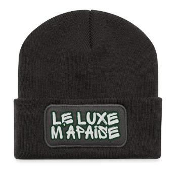 Le Luxe Graffiti Français - Beanie recyclé à patch - charbon - Devant
