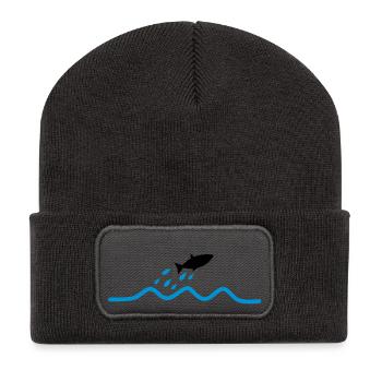 flying_fish - Recycelte Patch Beanie - Dunkelgrau - Vorne