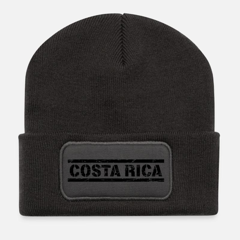 Costa Rica - Recycelte Patch Beanie - Dunkelgrau