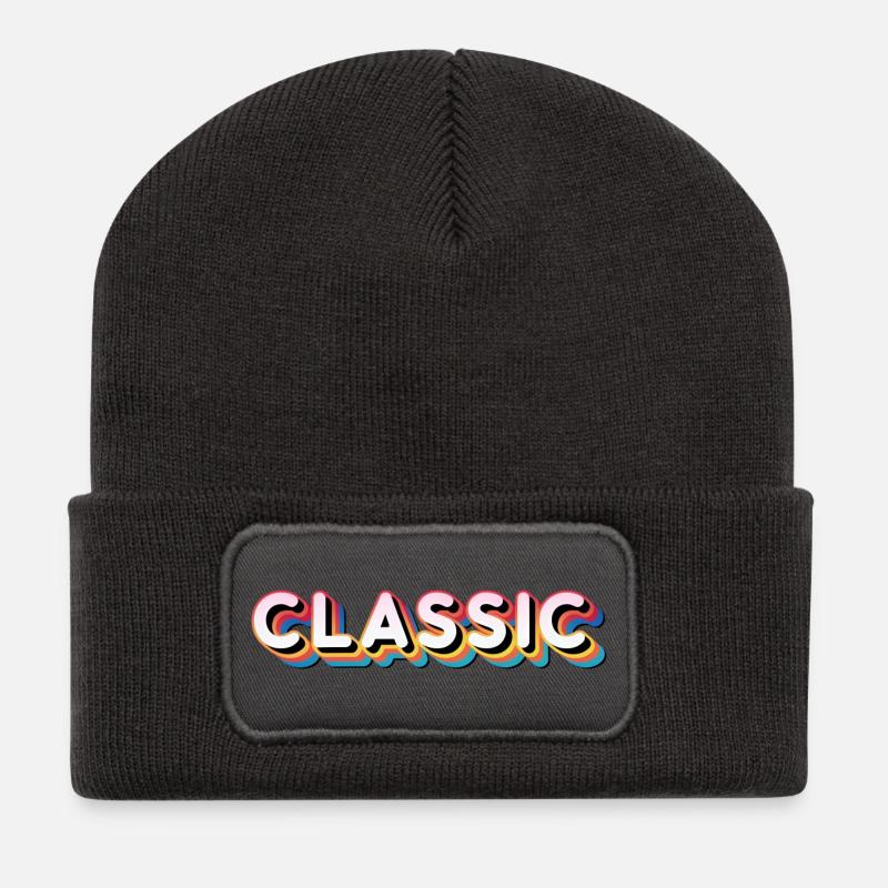 Retro Classic - Recycled Patch Beanie - dark grey