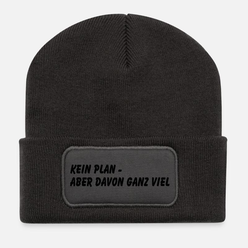 No plan - Recycled Patch Beanie - dark grey