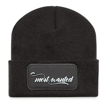 le plus recherché - Beanie recyclé à patch - charbon - Devant