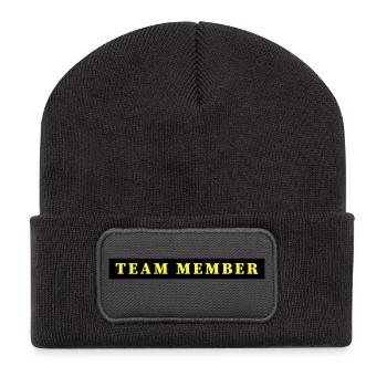 Team Member - Recycled Patch Beanie - dark grey - Front
