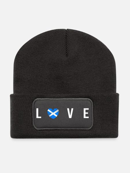 Schottland - Recycelte Patch Beanie - Dunkelgrau