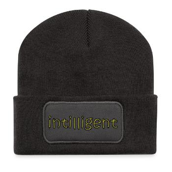 intelligent - Recycelte Patch Beanie - Dunkelgrau - Vorne