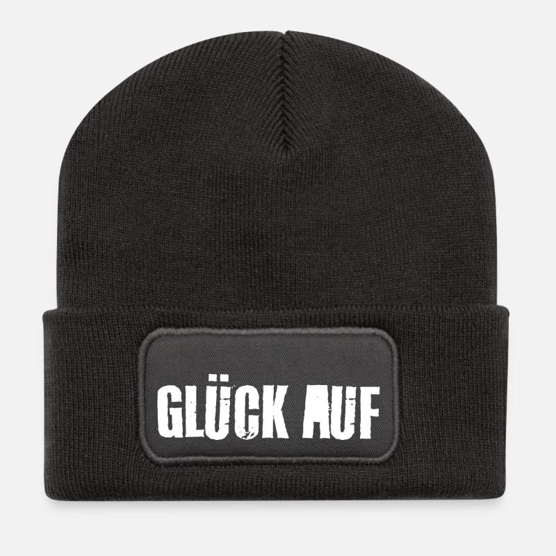 Le bonheur - Beanie recyclé à patch - charbon