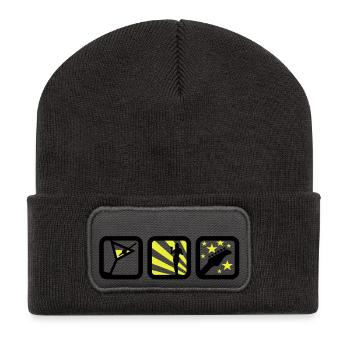 party girl (2c) - Recycelte Patch Beanie - Dunkelgrau - Vorne