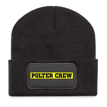 Polter Crew Polterabend - Recycelte Patch Beanie - Dunkelgrau - Vorne
