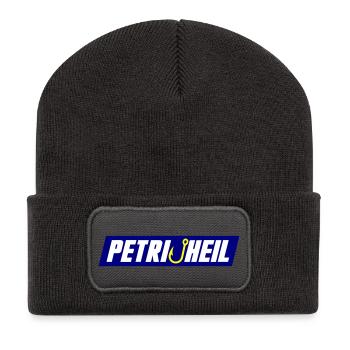 Petri Heil Angelhaken - Recycelte Patch Beanie - Dunkelgrau - Vorne