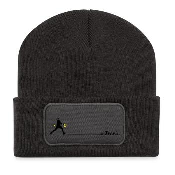 love tennis two - Recycelte Patch Beanie - Dunkelgrau - Vorne