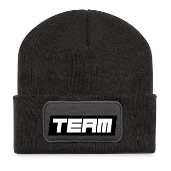 Équipe - Beanie recyclé à patch - charbon - Devant