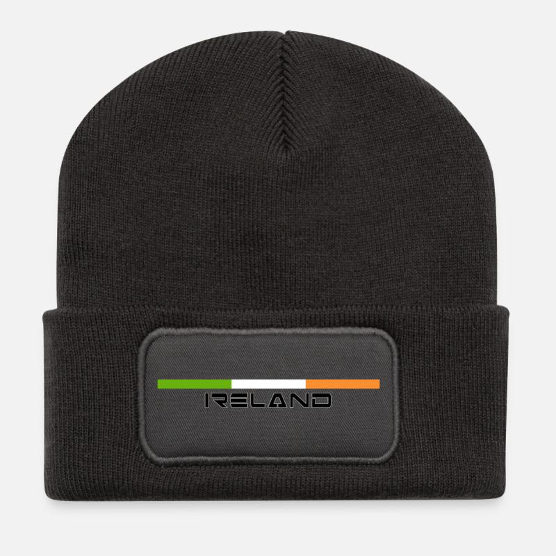 drapeau Ireland flag - Beanie recyclé à patch - charbon
