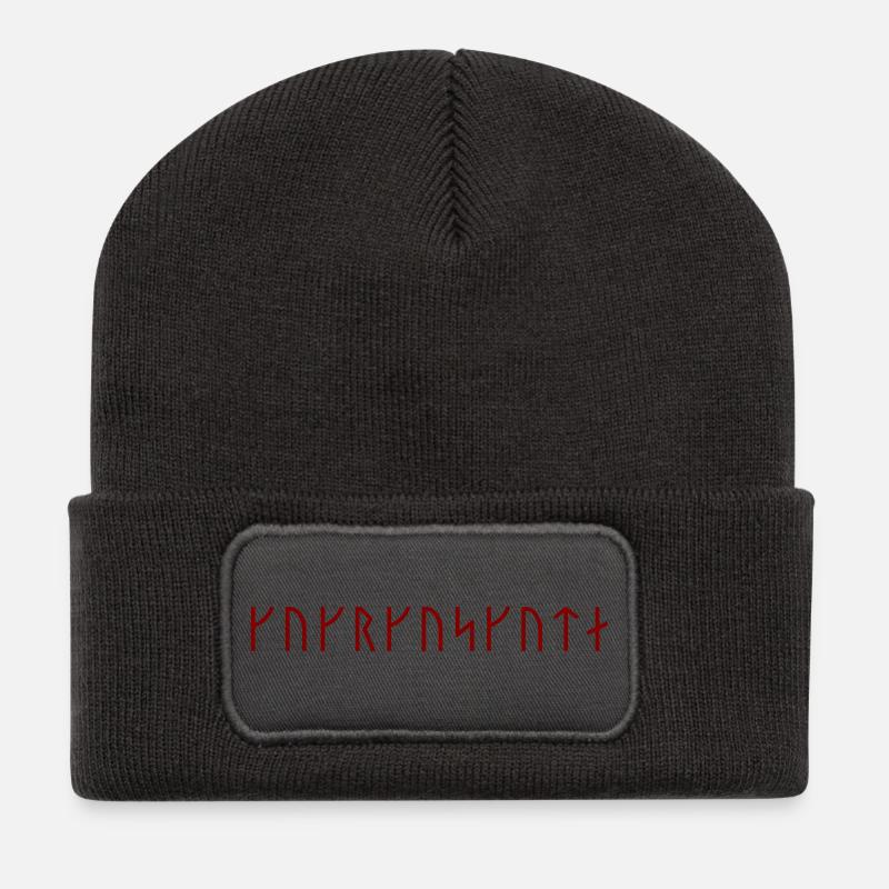 kukrkuskuta - Recycelte Patch Beanie - Dunkelgrau
