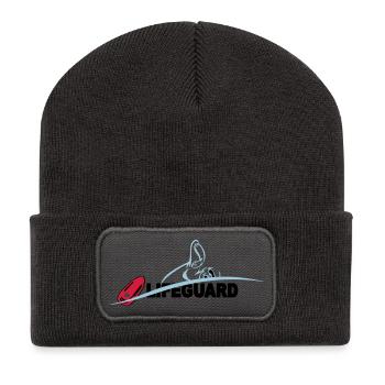Lifeguard sauveteur aquatique - Beanie recyclé à patch - charbon - Devant