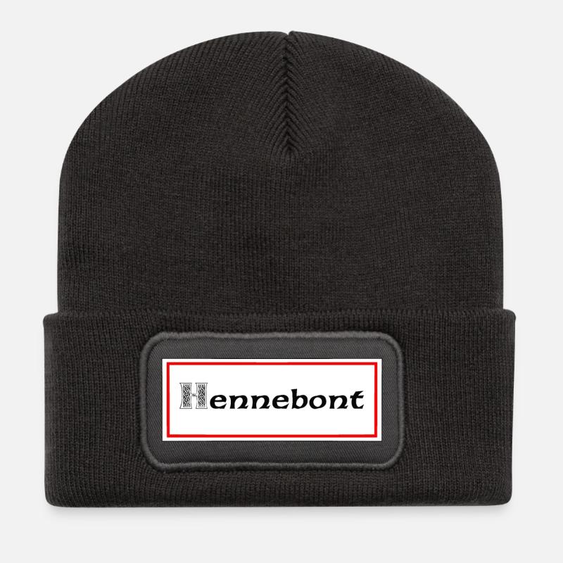 hennebont - Recycled Patch Beanie - dark grey