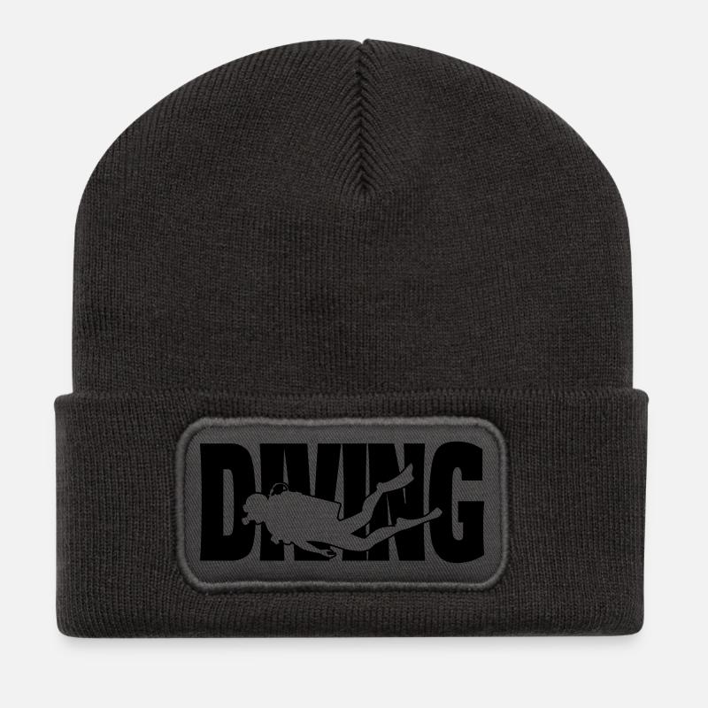 plongée II - Beanie recyclé à patch - charbon