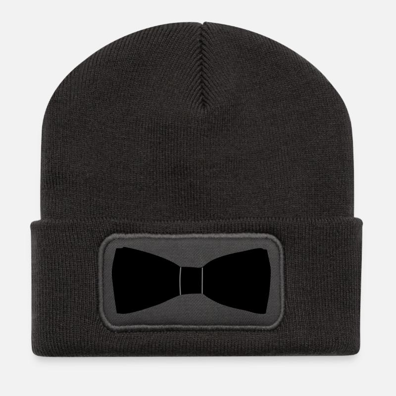 Bow Tie - Recycled Patch Beanie - dark grey