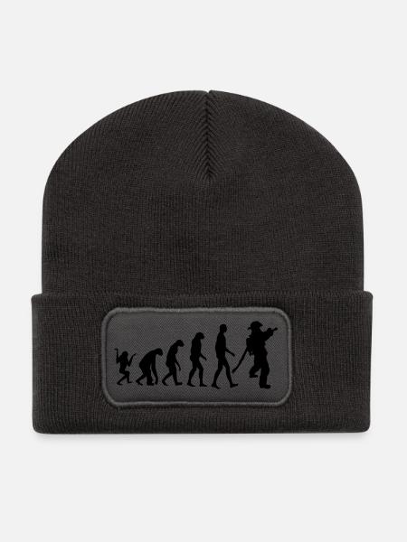 pompier_kiosdz22 - Beanie recyclé à patch - charbon