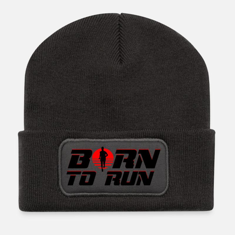 Runner - Recycelte Patch Beanie - Dunkelgrau