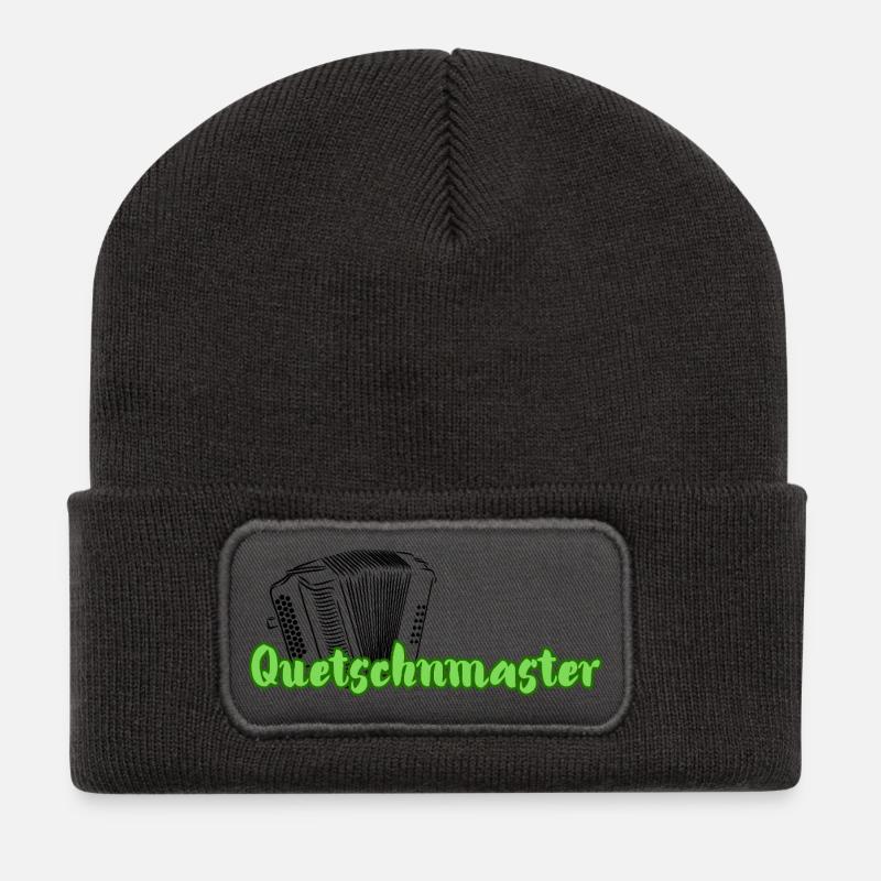 Quetschnmaster - Recycelte Patch Beanie - Dunkelgrau