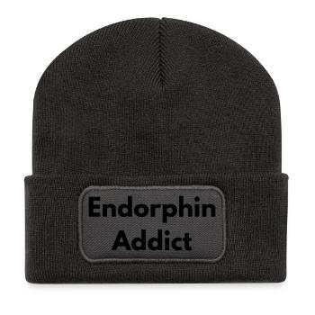 Endorphin addict - Recycled Patch Beanie - dark grey - Front