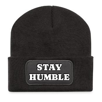 Stay Humble  - Recycled Patch Beanie - dark grey - Front