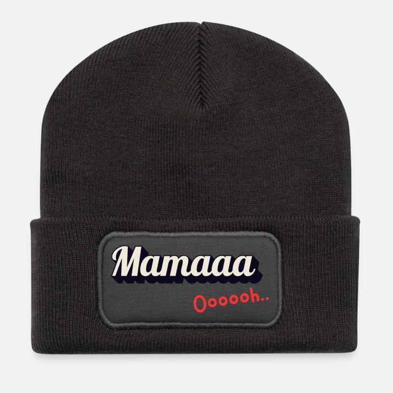 Mamaaa Ooooh - Beanie recyclé à patch - charbon