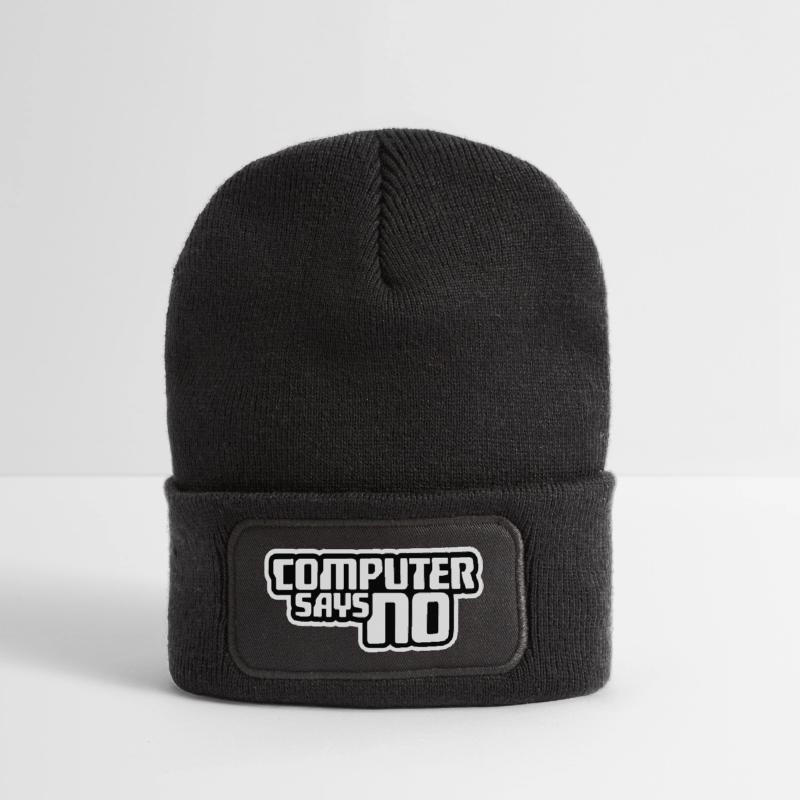 Computer Says No Lustig Programmierer Nerd Technik Recycelte Patch Beanie