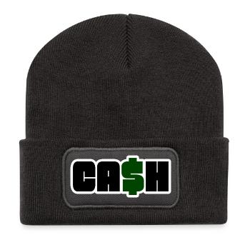 Green Cash Dollar – Tippfehler - Recycelte Patch Beanie - Dunkelgrau - Vorne